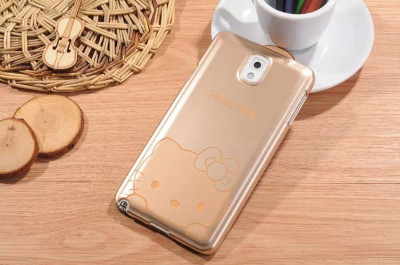 Husa carcasa HELLO KITTY auriu gold Samsung Galaxy Note 3 N9000 + folie ecran foto