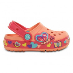 Sabotii Crocs pentru copii Crocband Lights Butterfly clog Melon (CRC-6005-MEL) foto