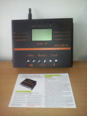 Regulator / controller SOLAR 80A afisaj LCD panouri fotovoltaice + MC4 CADOU foto