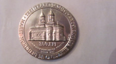 MMM- Medalie Romania &amp;quot;Manastirea Trei Ierarhi Iasi 1989&amp;quot; metal nichelat foto
