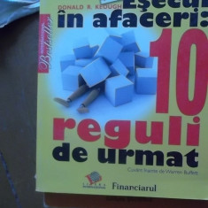 ESECUL IN AFACERI:10 REGULI DE URMAT