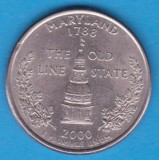 (M687) MONEDA SUA - QUARTER DOLLAR 2000, LIT. D - MARYLAND, America de Nord