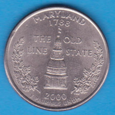 (M687) MONEDA SUA - QUARTER DOLLAR 2000, LIT. D - MARYLAND