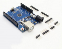 Placa dezvoltare Arduino UNO R3 MEGA328P CH340G fara cablu USB foto