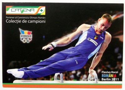 CARTE POSTALA ROMANIA SPORT GIMNASTICA Catena Flavius Koczi Berlin 2011 ** foto