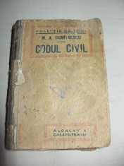 M.A.DUMITRESCU -CODUL CIVIL din 1865 cu modificarile 1906 foto