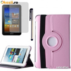 HUSA ROTATIVA PTR. SAMSUNG GALAXY TAB 2 7&amp;quot; P3100/P3110 *PINK+Folie+Pen Gratis foto