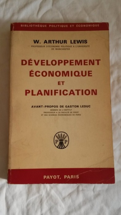 Development economique et planification - Arthur Lewis