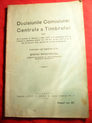 St.Bogdanescu - Deciziunile Comisiei Centrale a Timbrului -Ed.N.Stroila 1928 foto
