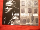 Ilustrata Reclama pt Cantaretul american Rap -50 Cent -I am what I am, Necirculata, Fotografie