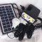 Kit solar fotovoltaic 2 becuri, lanterna 2x3w COB incarcare telefon GDLITE 8037