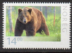 NORVEGIA 2015, Fauna - Urs, serie neuzata, MNH foto