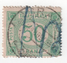 Taxe de plata, 1887-1890, 50 bani, obliterat (1) foto