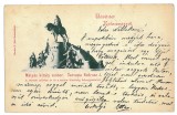 3259 - CLUJ, Matei Corvin, statue, Litho - old postcard - used - 1898, Circulata, Printata