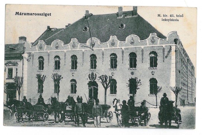 3245 - SIGHET, Maramures, Market, carriages - old postcard, CENSOR - used