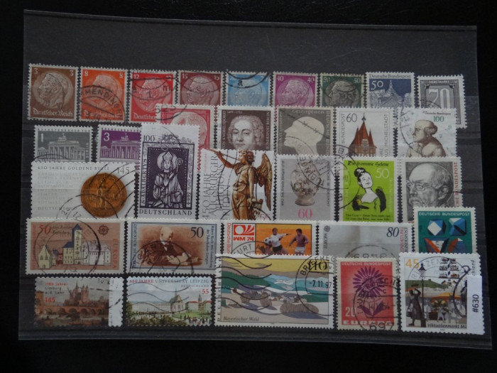 Set/lot timbre Germania stampilate:DDR-Deutsche Bundespost-Deutsch Reich #630