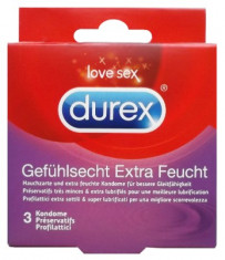 Prezervative Durex Extra Feucht 3 Buc. Originale foto