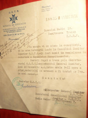 Adresa antet OETR 1936 catre Dr.T.Dumitrescu -redactare Manualul Samariteanului foto