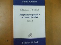 Raspunderea penala a persoanei juridice F. Streteanu R. Chirita Bucuresti 2007 foto