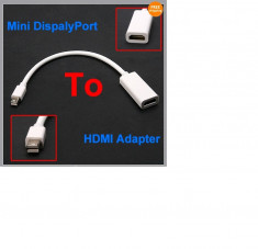 adaptor MiniDisplayPort la HDMI Apple Macbook -video si sunet foto