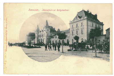 3252 - TIMISOARA, Railway Station, Litho - old postcard - unused foto