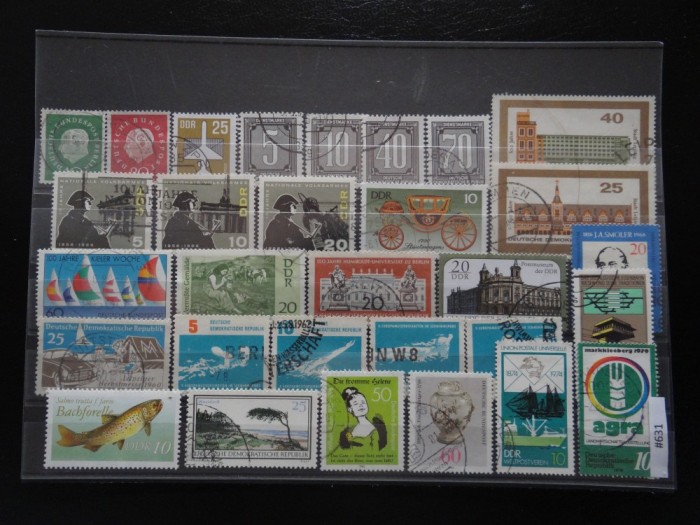 Set/lot timbre Germania stampilate:DDR-Deutsche Bundespost-Deutscheland #631