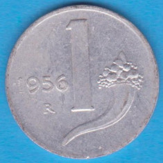 (M316) MONEDA ITALIA - 1 LIRA 1956, MAI RARA