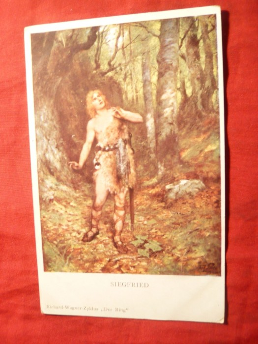 Ilustrata Siegfried -din Opera lui Wagner , inc.sec.XX