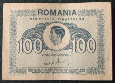 ROMANIA 100 LEI 1945 Mihai I, stare buna nr. 2 ** foto