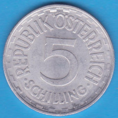 (M305) MONEDA AUSTRIA - 5 SCHILLING 1952, STARE FOARTE BUNA, RARA