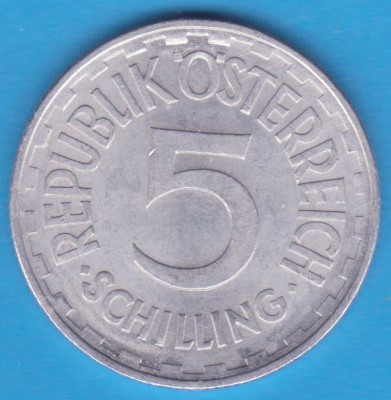 (M305) MONEDA AUSTRIA - 5 SCHILLING 1952, STARE FOARTE BUNA, RARA foto