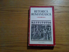 RETORICA ROMANEASCA * Antologie - Mircea Frinculescu (autograf) - 1980, 314 p. foto