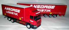 Herpa SCANIA Topline R09 road train prelata Ansorge logistik 1:87 foto