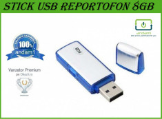 Reportofon USB Stick SPION Intregistare Audio + Memory Stick 8 GB USB 2.0 foto
