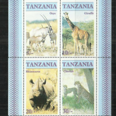 F 102 FAUNA - TANZANIA - BLOC NESTAMPILAT MNH