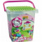 Set constructie Unico Plus Hello Kitty Galetusa cu placa de montat 104 piese