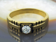 Inel Placat cu Aur 18K, cu Zirconiu, cod 885 foto