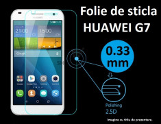 FOLIE STICLA securizata Huawei Ascend G7,0.33mm,2.5D,9H tempered glass antisoc foto