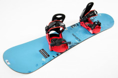 Placa Snowboard Burton Cruzer Blue 139 + Legaturi Burton Progression Red M foto