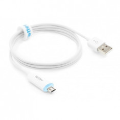 Cablu de date si incarcare micro USB Alb Vetter Original foto