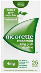 Guma Nicorette aroma Freshmint 4 mg ,25 gume foto