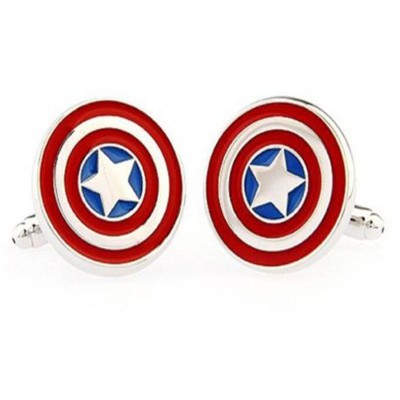 Butoni camasa model SUPER EROU CAPTAIN AMERICA 2 + cutie simpla cadou foto