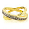 Inel placat cu aur 18k, cu zirconiu, cod 597