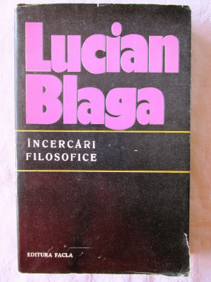 &amp;quot;INCERCARI FILOSOFICE&amp;quot;, Lucian Blaga, 1977 foto