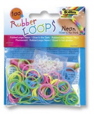 Mini elastice speciale pentru bratari Rainbow Loom 100 bucati fosforescente foto