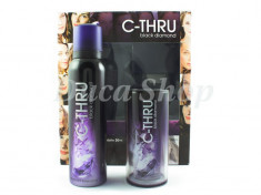 Caseta C-THRU Black Diamond, Deodorant Cadou foto