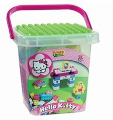 Set constructie Unico Plus Hello Kitty Galetusa cu placa de montat 56 piese foto