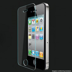 FOLIE de STICLA Apple iPhone 4/4S 0.33mm,2.5D tempered glass antisoc SECURIZATA foto