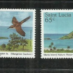 F 145 - PASARI SAINT LUCIA - SERIE NESTAMPILATA