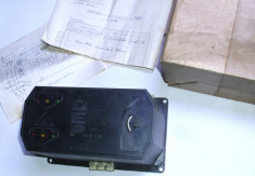 aparat nou f. rar de colectie la cutie protectie motor 1990 brevet romanesc foto